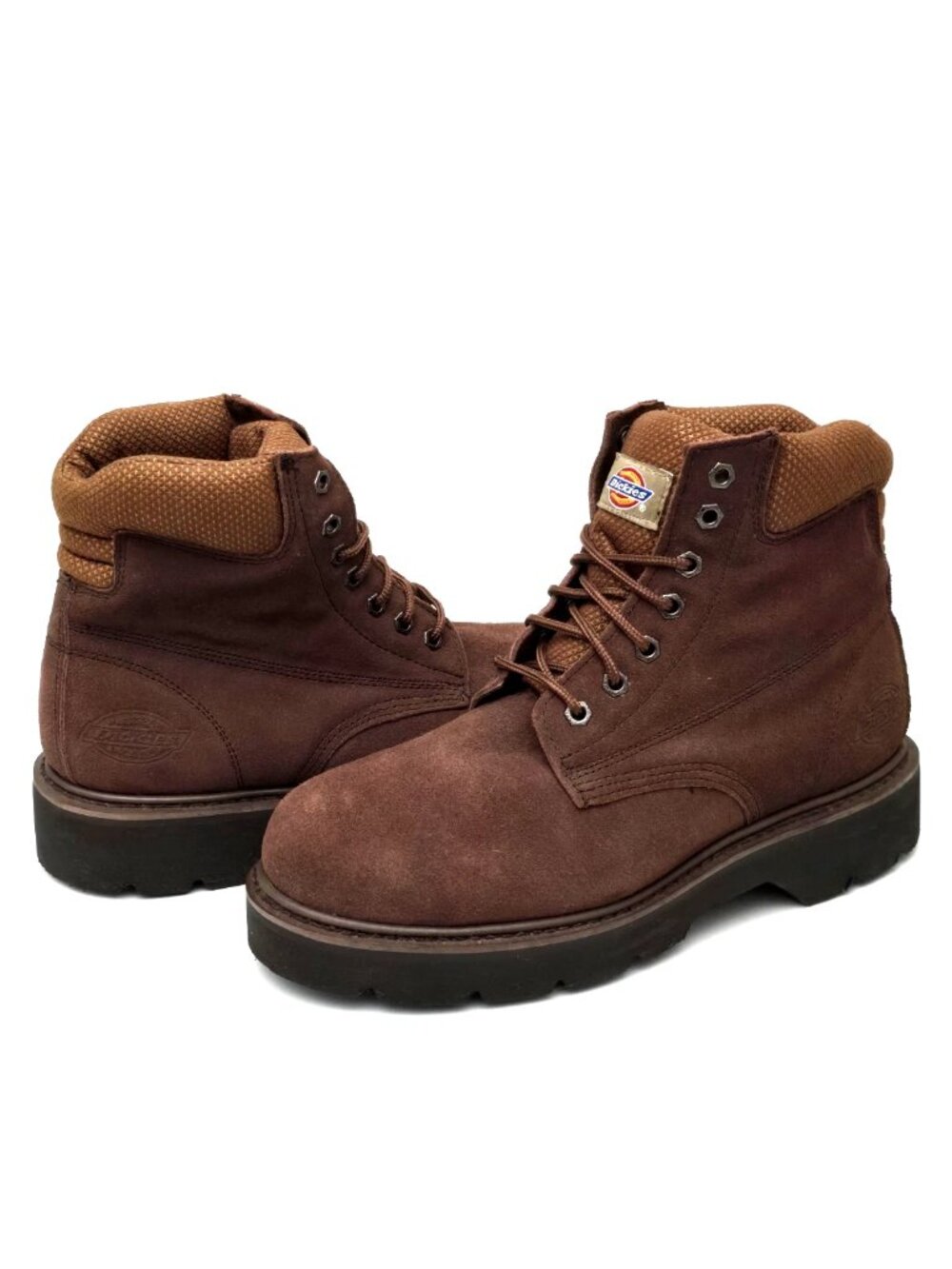 Dickies Brown Suede Oil Resistant Steel Toe Work Boots Men's Size 8.5